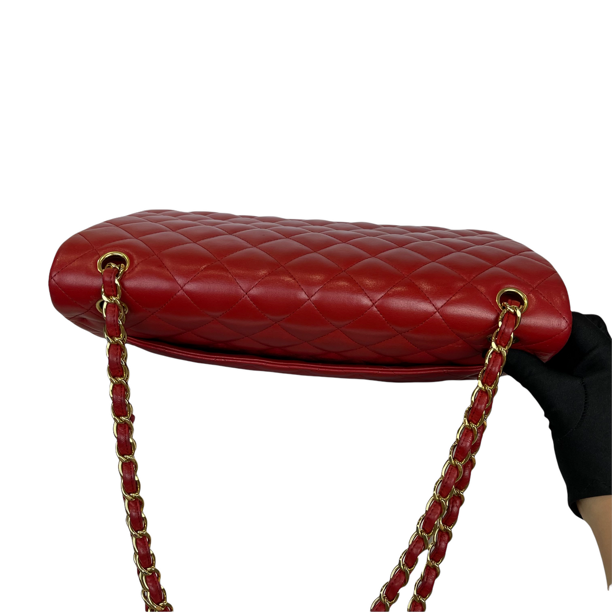 Double Flap Maxi Lambskin Red GHW