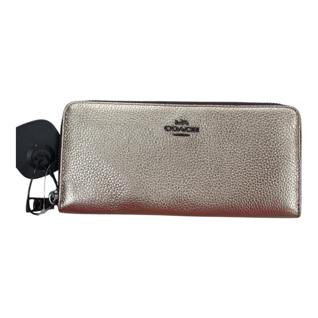 Wallet Designer By Coach In Gold, Size:Medium
