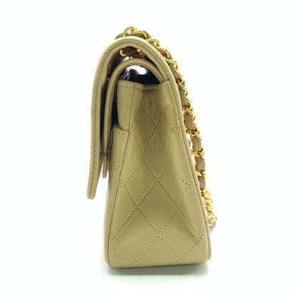 Chanel Classic Flap Vintage Medium Beige Lambskin Leather with 24k Gold HW, 1994-1996