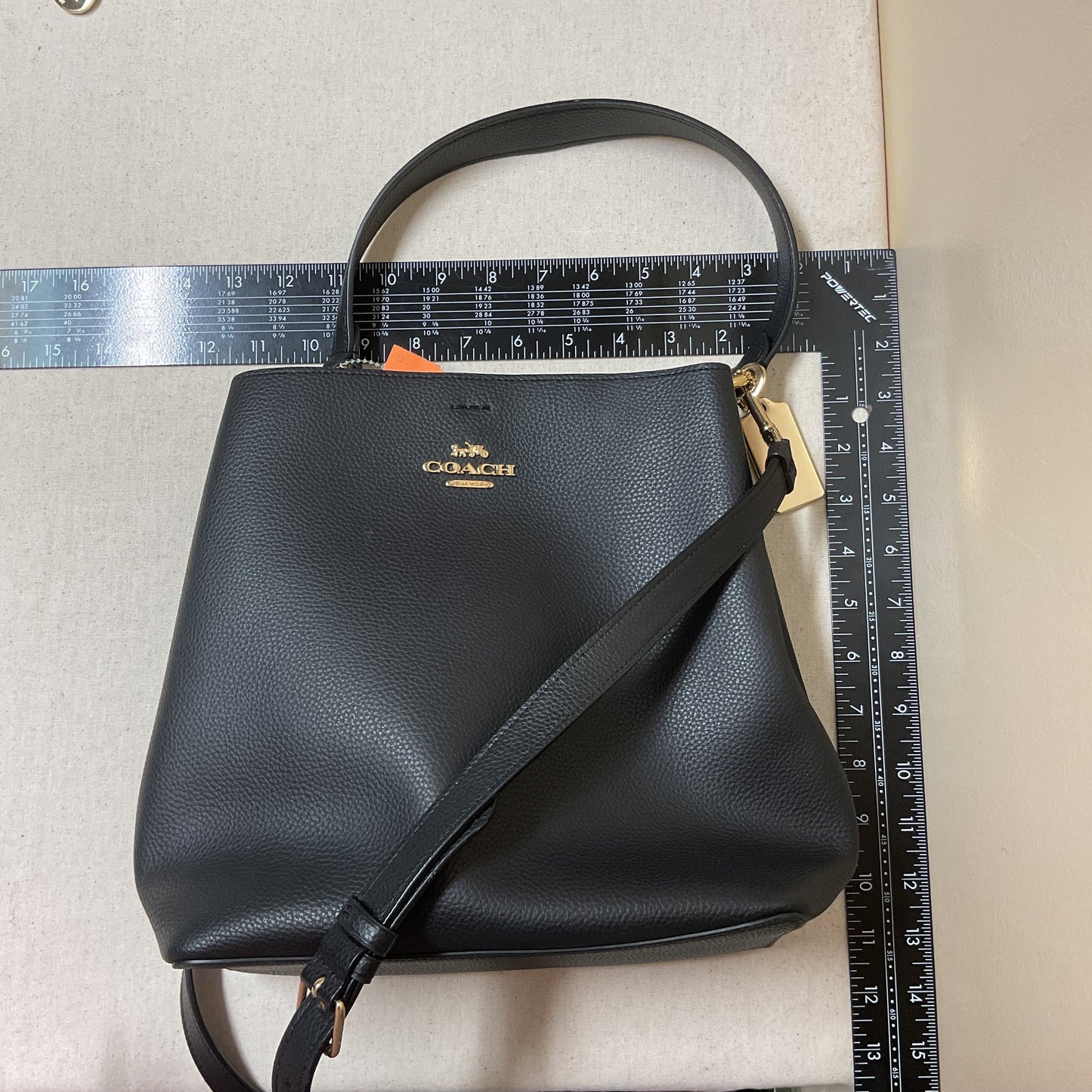 Handbag Designer By Coach In Black, Size:Medium