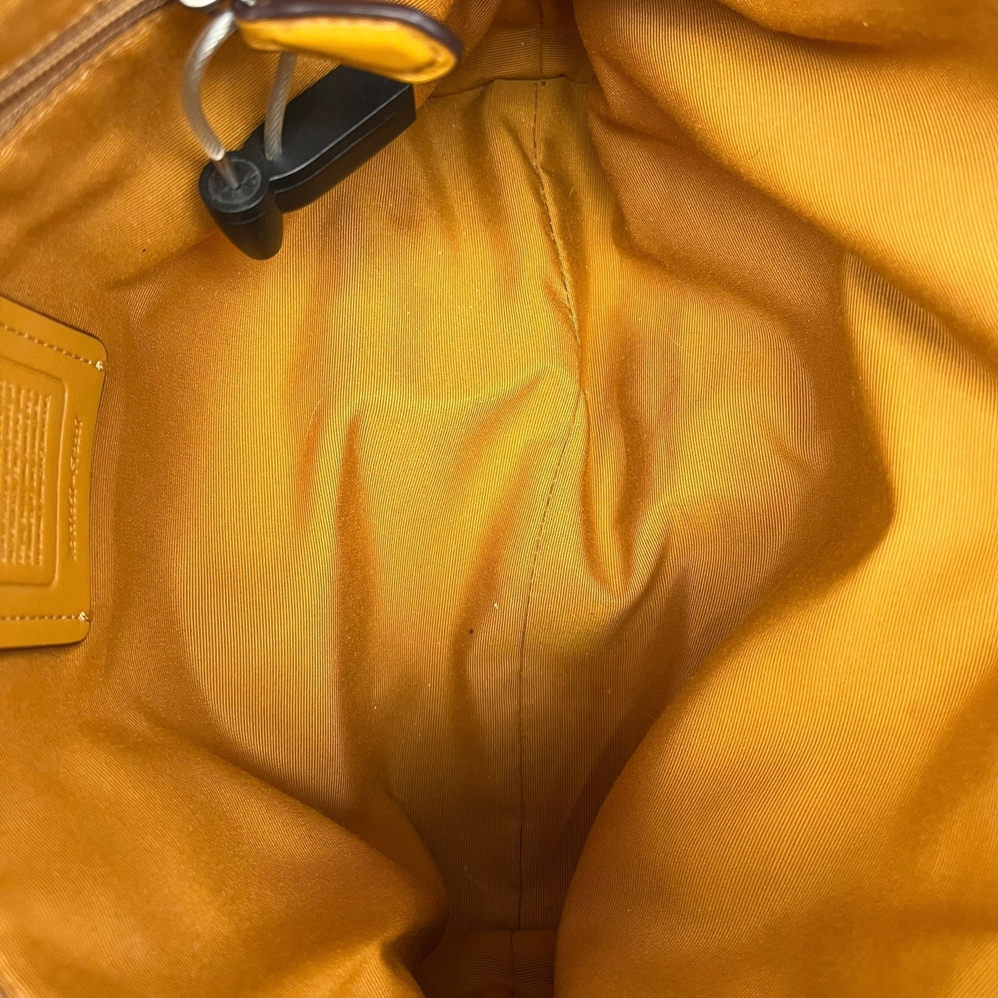 Crossbody Designer By Coach In Yellow, Size:Medium