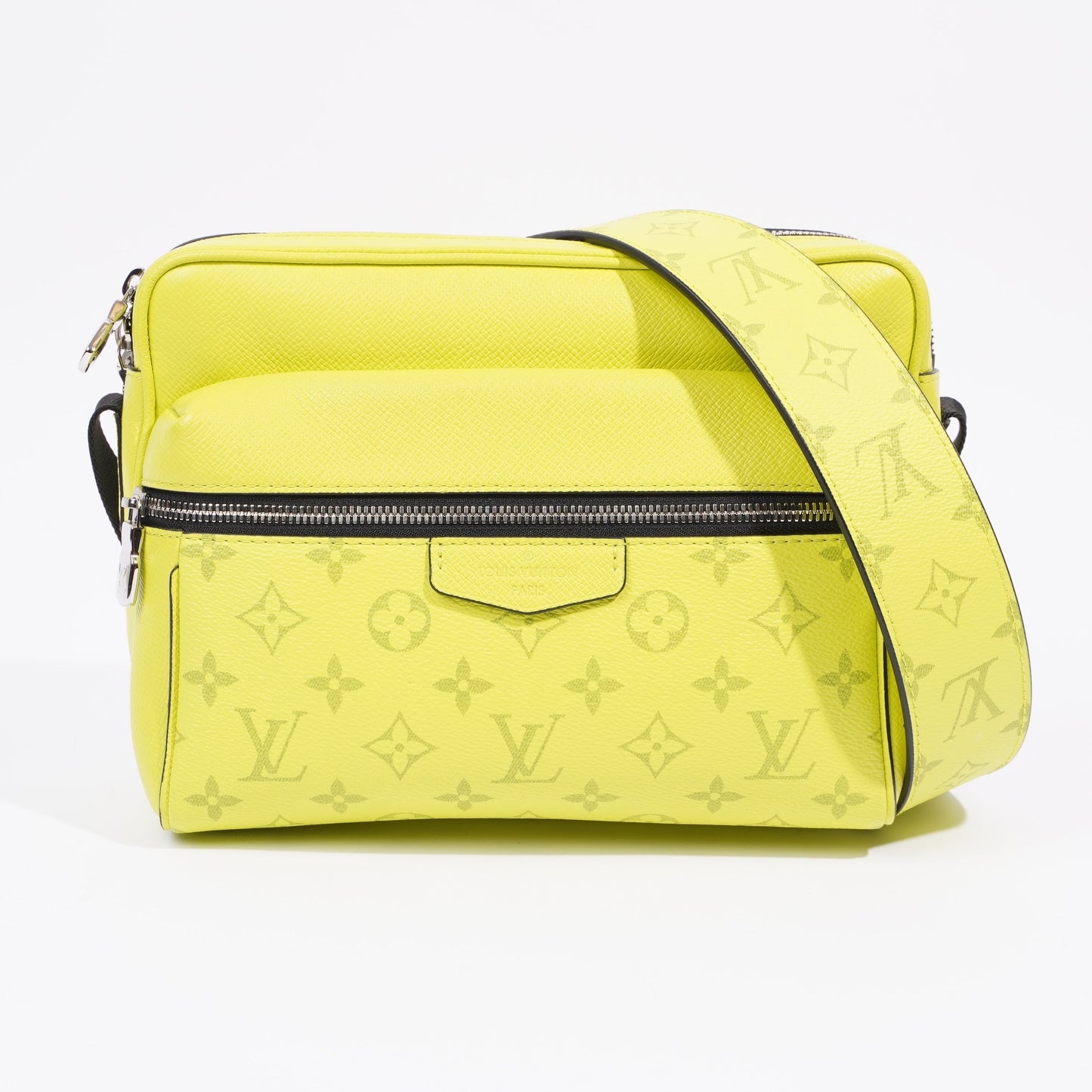 Louis Vuitton Outdoor Messenger Bag Neon Green Coated Canvas