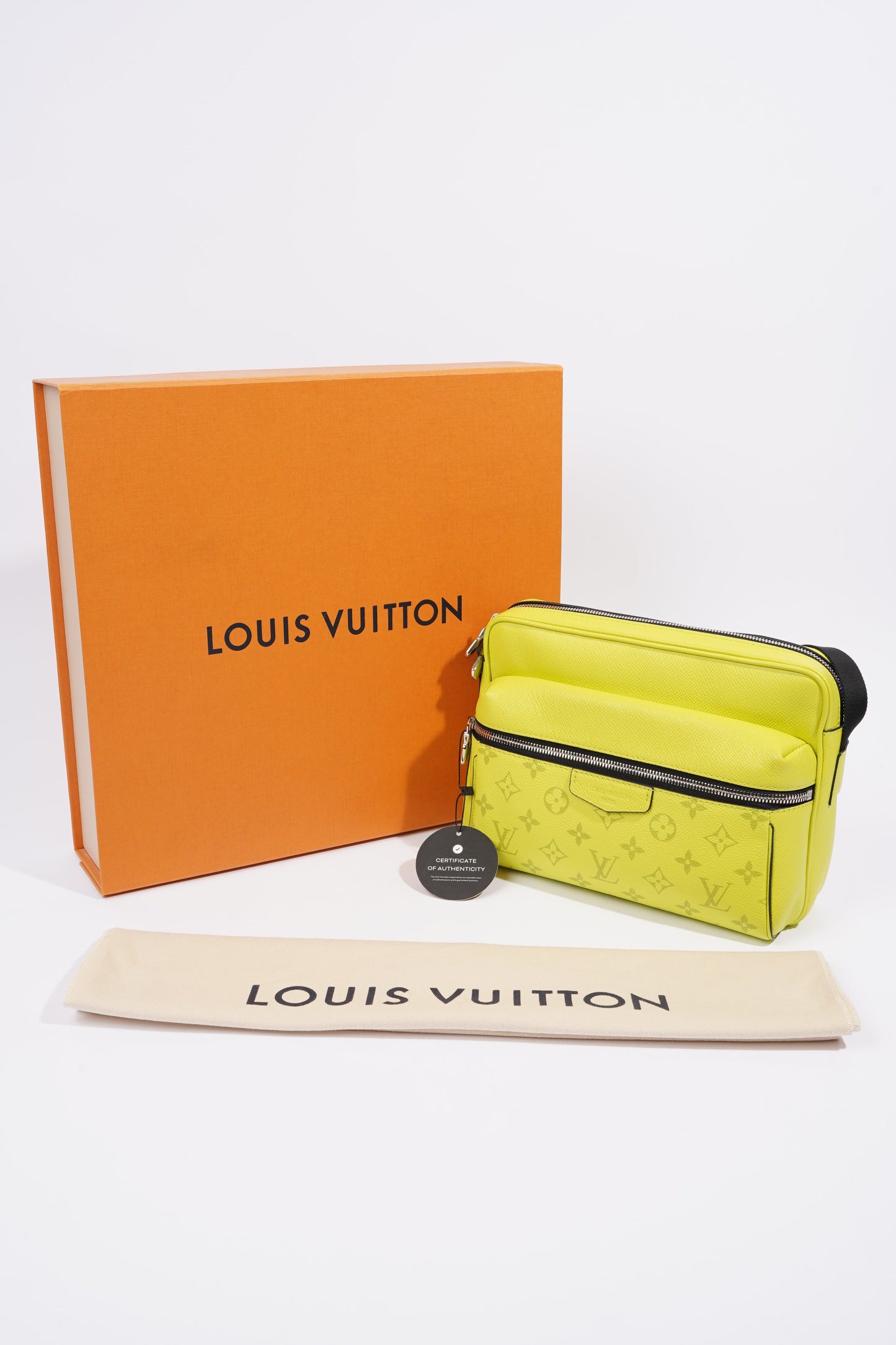 Louis Vuitton Outdoor Messenger Bag Neon Green Coated Canvas