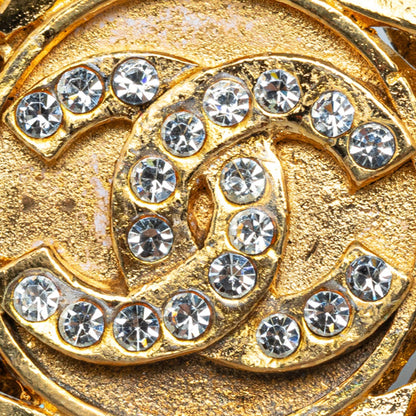 CHANEL CC Rhinestone Clip on Earrings Costume Earrings
