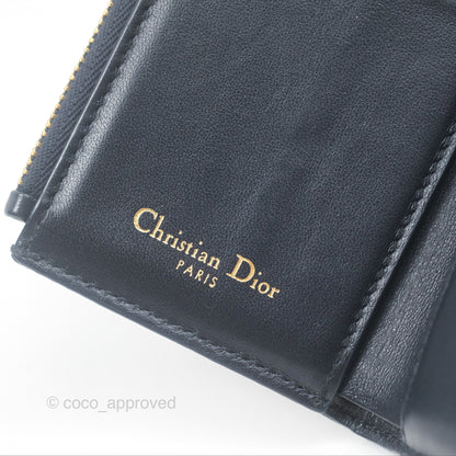 Christian Dior 30 Montaigne Blue Oblique Jacquard Wallet