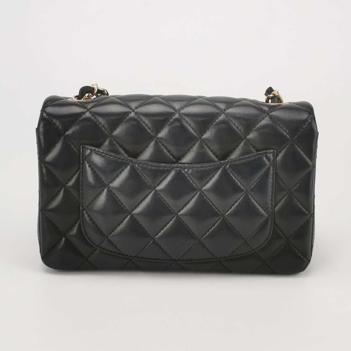 Chanel Classic Flap Rectangular Mini Black Lambskin Leather Gold Hardware, 2016-2017