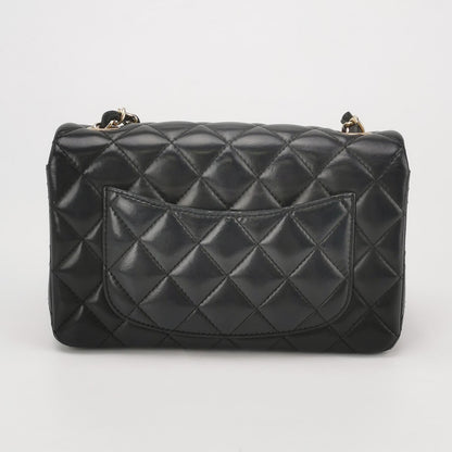 Chanel Classic Flap Rectangular Mini Black Lambskin Leather Gold Hardware, 2016-2017