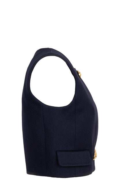 CELINE Top Tricotine Navy