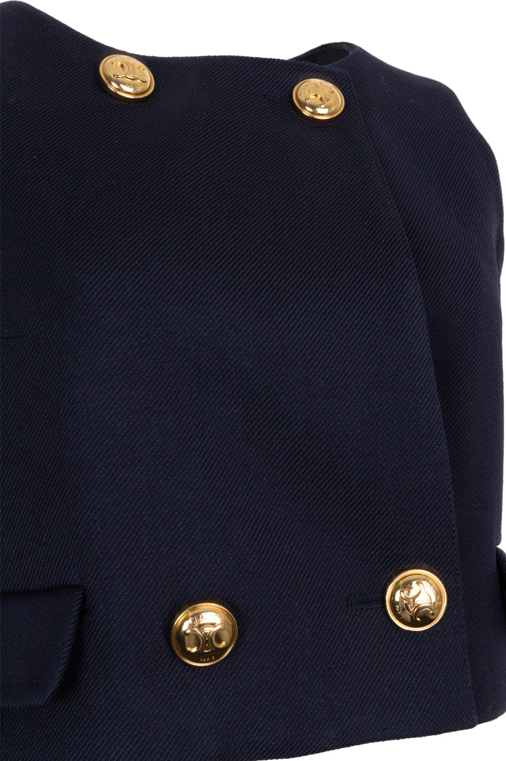 CELINE Top Tricotine Navy