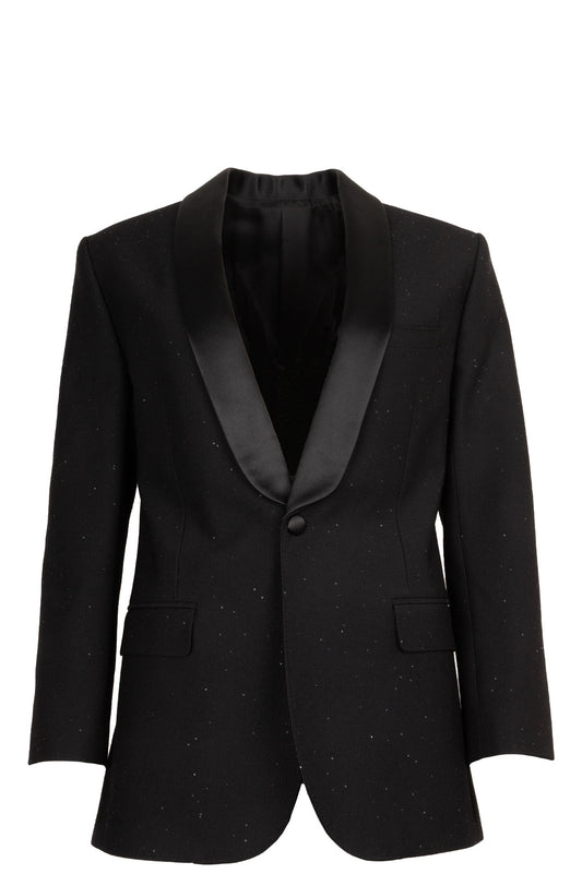 CELINE Smoking Blazer Jacket Black Sequin