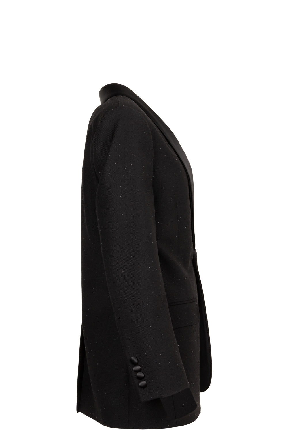 CELINE Smoking Blazer Jacket Black Sequin