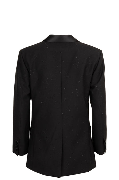 CELINE Smoking Blazer Jacket Black Sequin