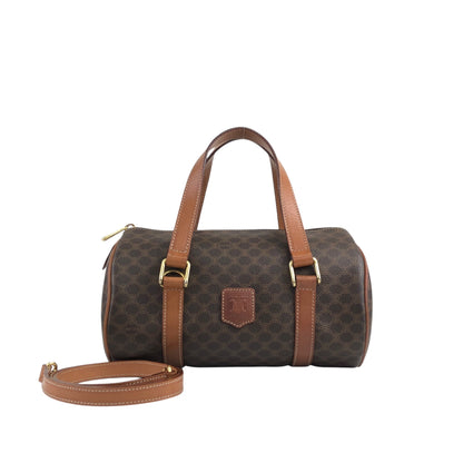 CELINE  Two-way Handbag Shoulder bag Brown Vintage tj3xfx