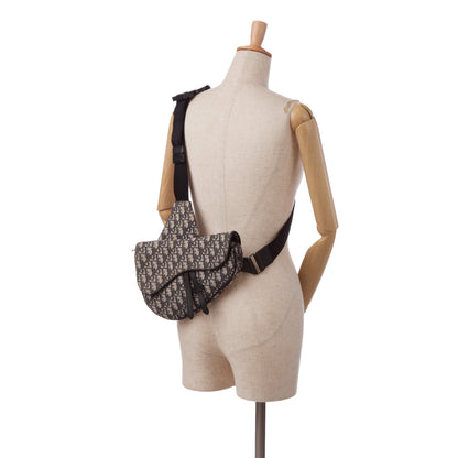 Oblique Canvas Saddle Crossbody