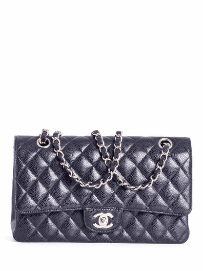 Chanel . Caviar Quilted Medium Double Flap Black
