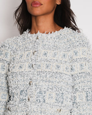 CHANEL METALLIC TWEED EMBELLISHED BLAZER