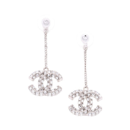 CHANEL BAGUETTE CRYSTAL CC DROP EARRINGS