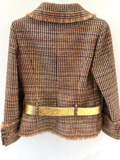CHANEL BELTED TWEED JACKET