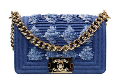 CHANEL BOY THE 27TH MINI DENIM SHOULDER BAG-HS