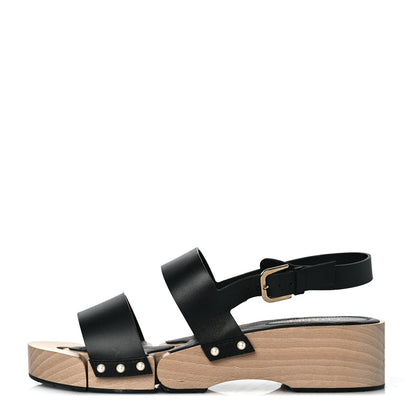 CHANEL CC SEOUL HINGED CLOG SANDALS