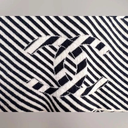 CHANEL CC OVERSIZED CASHMERE BLEND SHAWL