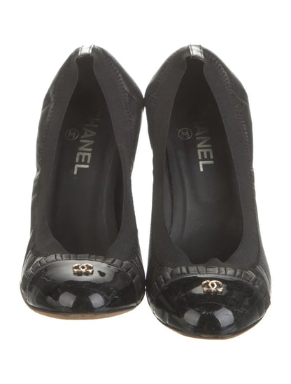 CHANEL CC ESCARPINS STRETCH PUMPS