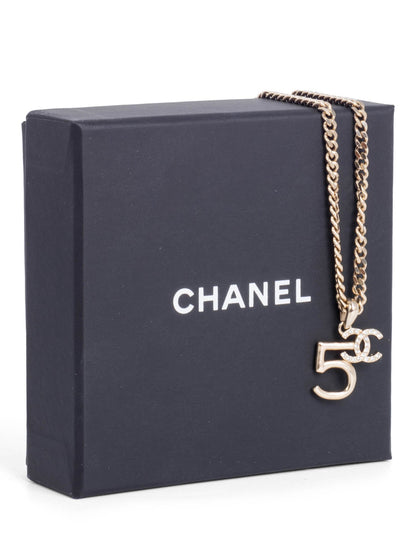Chanel CC Logo  Charm Necklace Gold