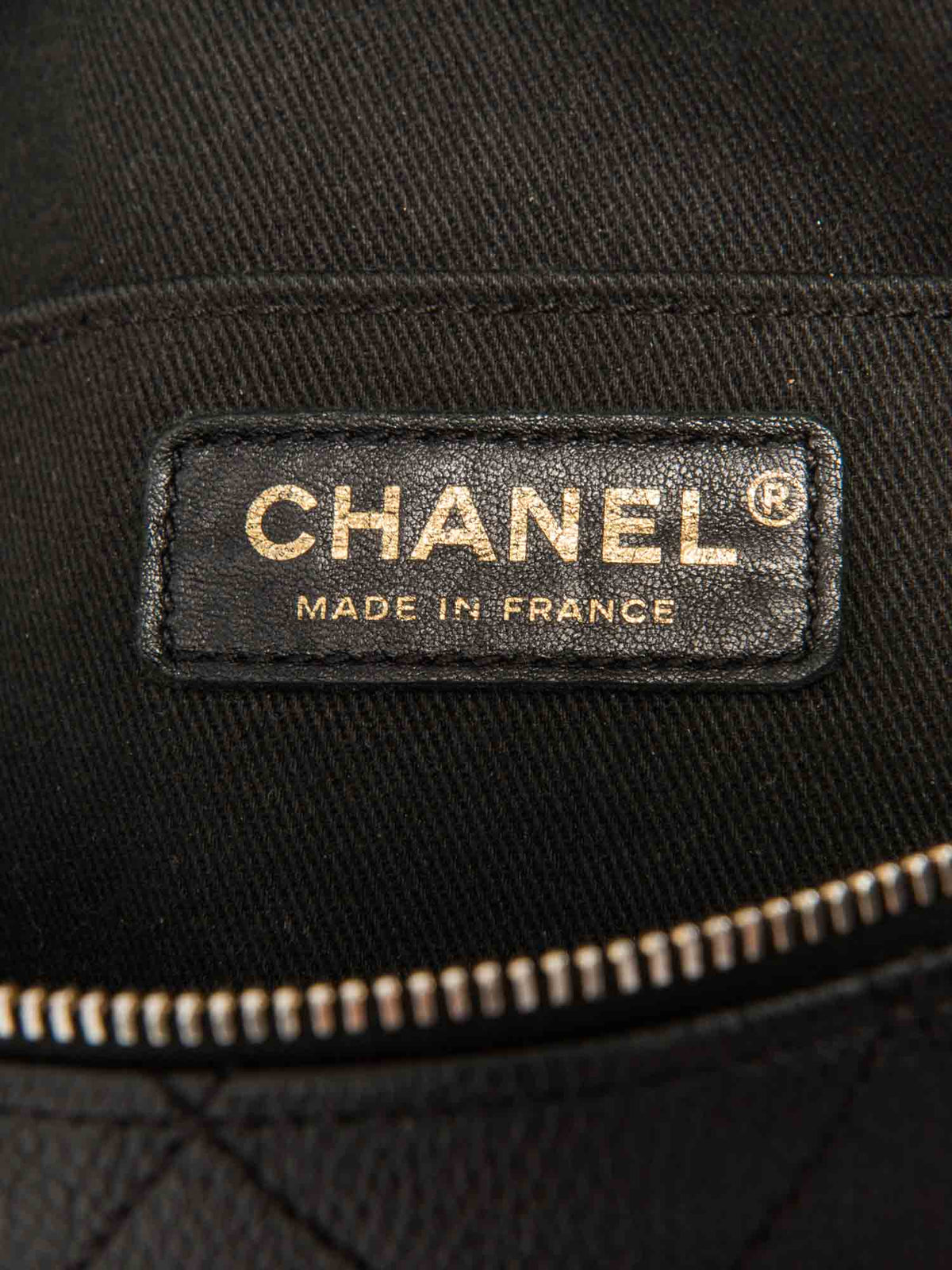 Chanel CC Logo Caviar Leather Fanny Pack Waist Bag Black
