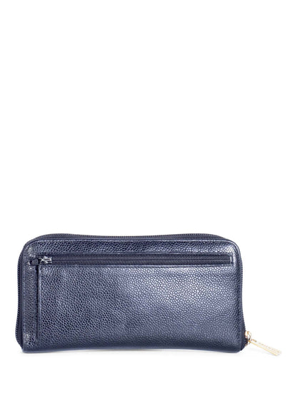 Chanel CC Logo Caviar Leather Zipper Wallet Black