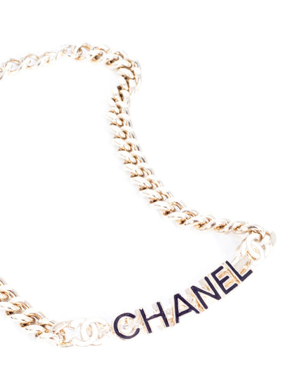 Chanel CC Logo Chocker Necklace Gold