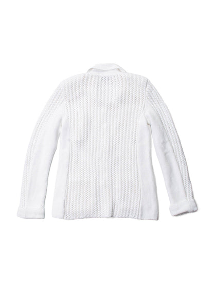 Chanel CC Logo Knitted La Pausa Jacket White