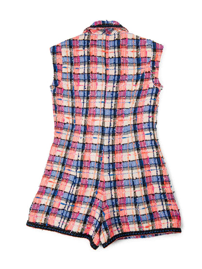 Chanel CC Logo Lesage Tweed Jumpsuit Multicolor