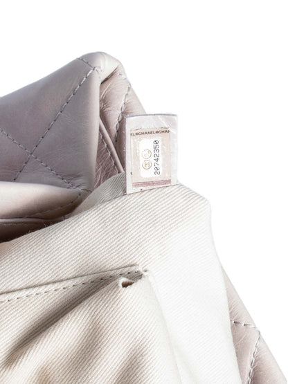 Chanel CC Logo Quilted Leather Grand Shopper Bag Light Taupe