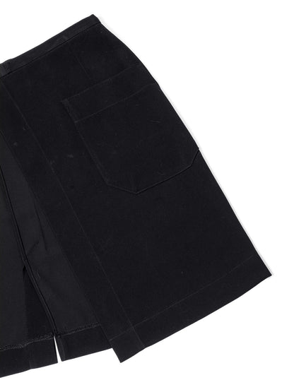 Chanel CC Logo Swimming Suit Cover Wrap Skirt Black