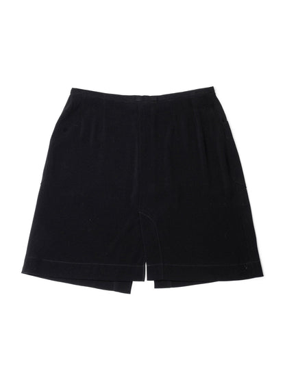 Chanel CC Logo Swimming Suit Cover Wrap Skirt Black