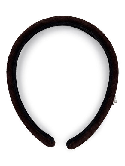 Chanel CC Logo Velvet Hair Band Brown