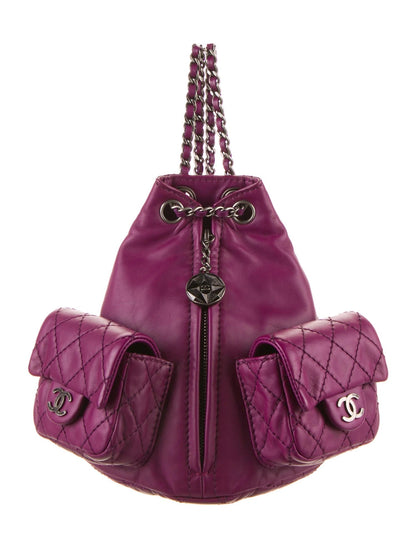 CHANEL CC QUILTED LAMBSKIN MINI BACKPACK