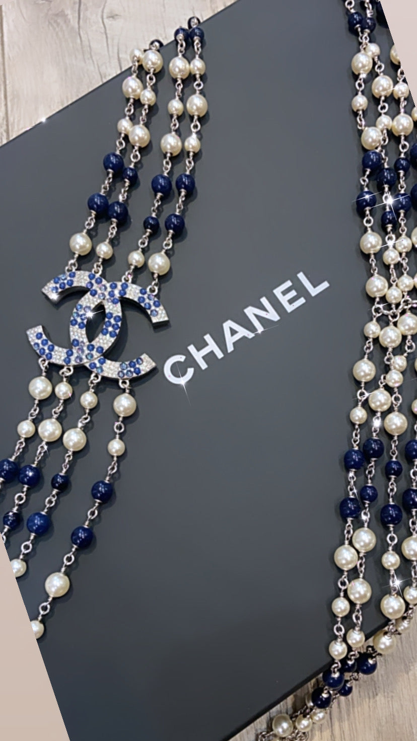 CHANEL CC MULTI CHAIN NECKLACE