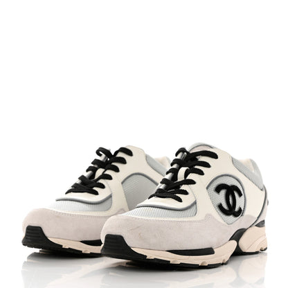 CHANEL CC MESH CALFSKIN SUEDE 22S SNEAKERS