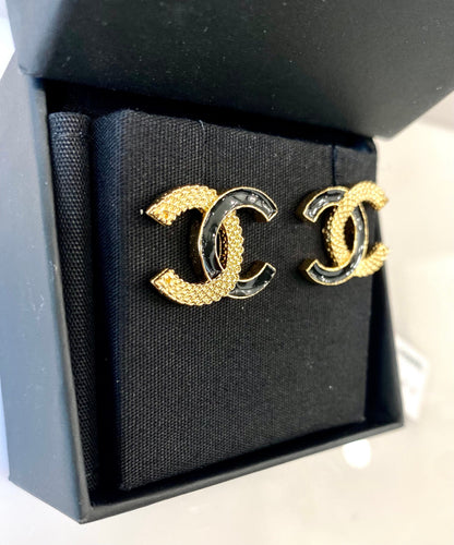 CHANEL CC STUD EARRINGS