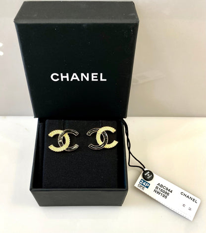 CHANEL CC STUD EARRINGS
