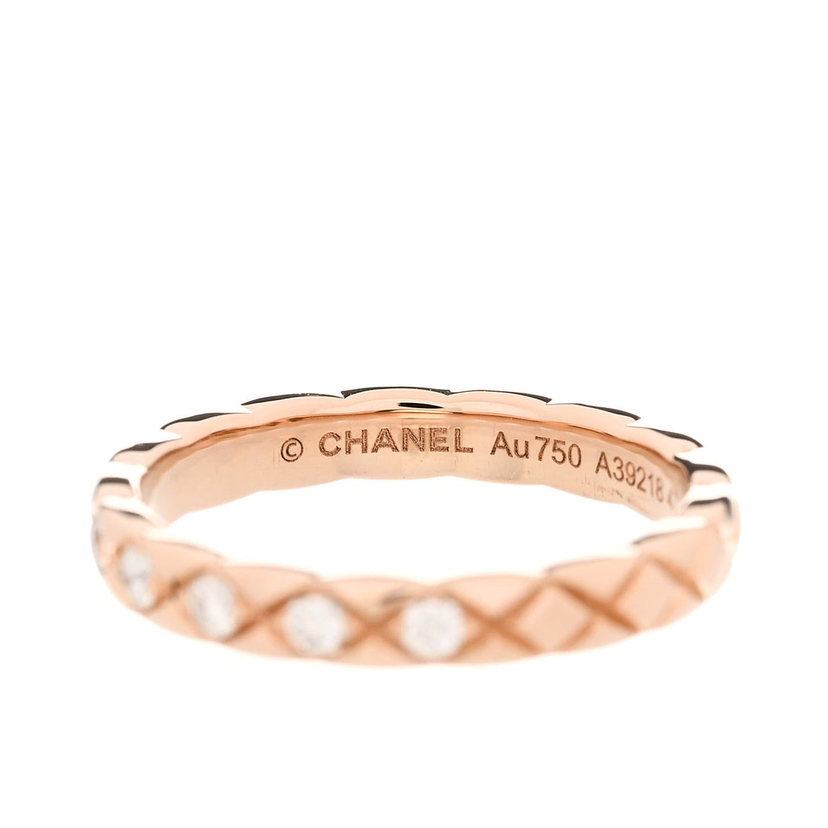 CHANEL COCO CRUSH 18K GOLD 5 DIAMOND RING