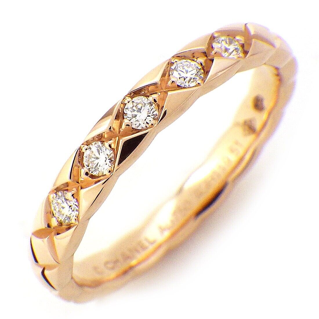 CHANEL COCO CRUSH 18K GOLD 5 DIAMOND RING