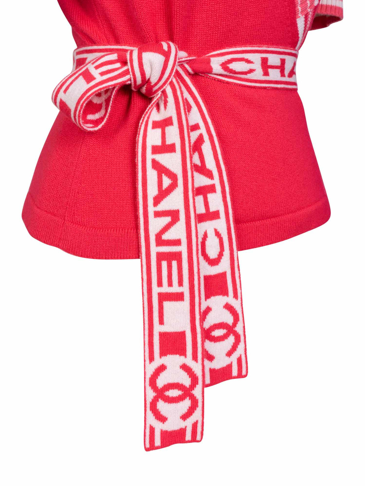 Chanel Cashmere CC Logo Wrap Sweater Pink