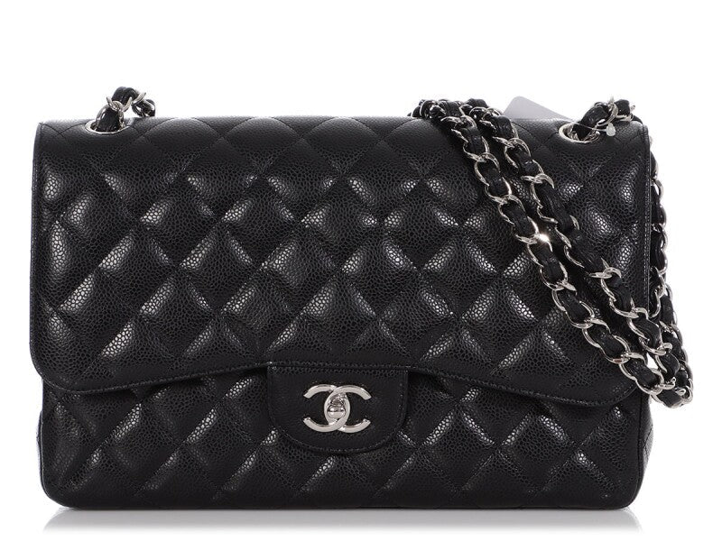 CHANEL CLASSIC CAVIAR QUILTED JUMBO DOUBLE FLAP BAG