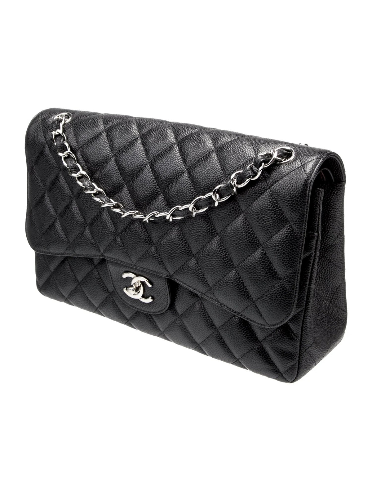 CHANEL CLASSIC CAVIAR QUILTED JUMBO DOUBLE FLAP BAG