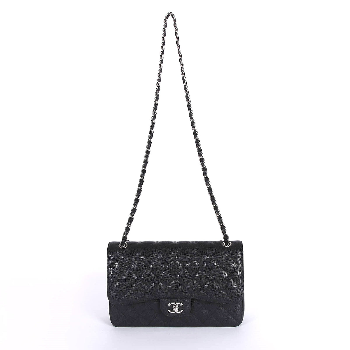 CHANEL CLASSIC CAVIAR QUILTED JUMBO DOUBLE FLAP BAG