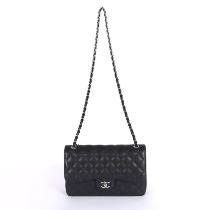CHANEL CLASSIC CAVIAR QUILTED JUMBO DOUBLE FLAP BAG