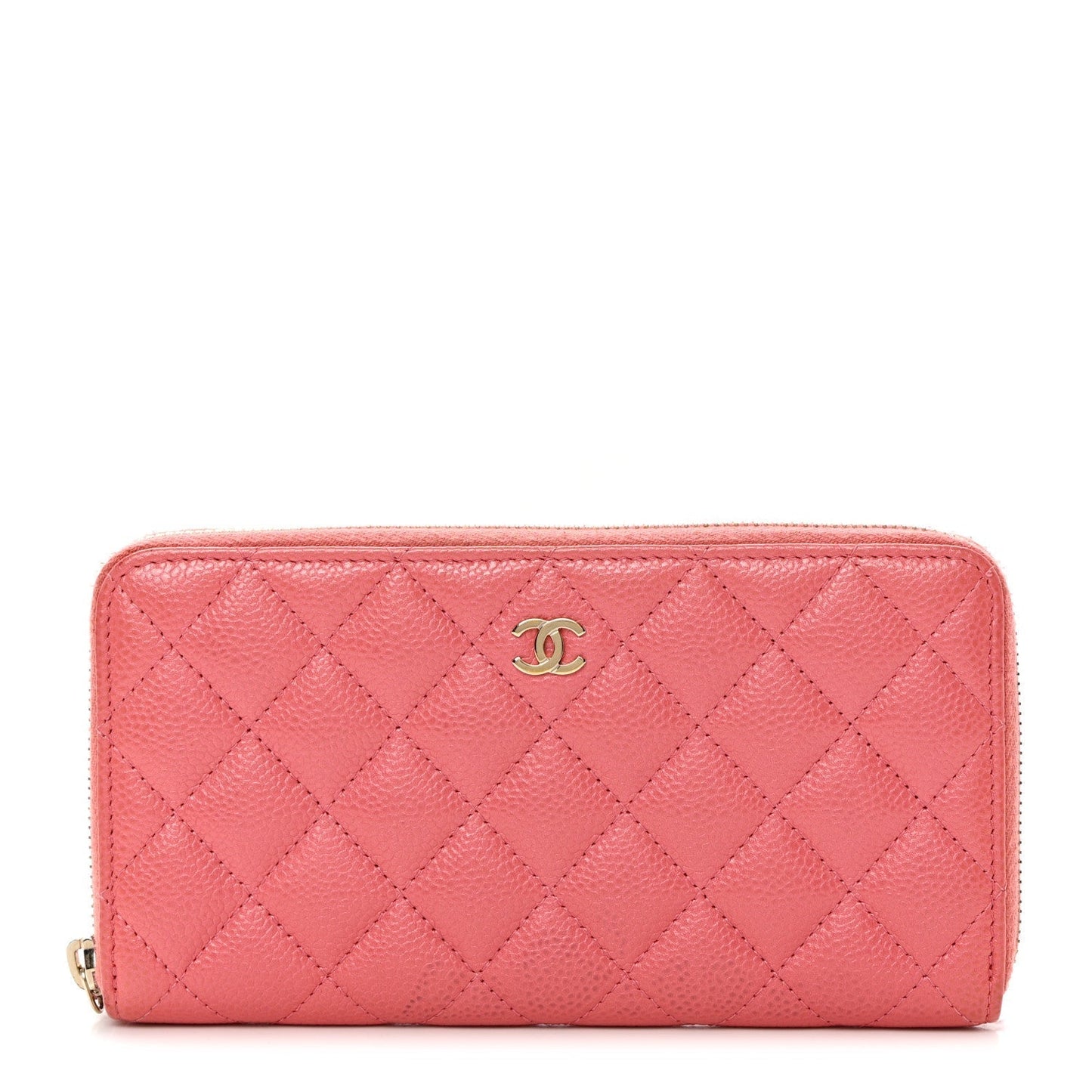 CHANEL CAVIAR QUILTED ZIP AROUND WALLET