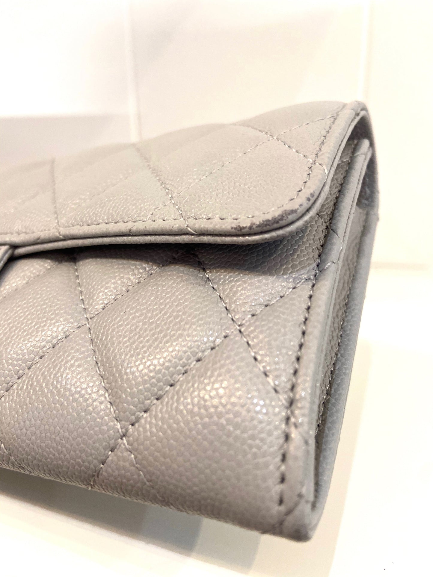 CHANEL CAVIAR QUILTED LARGE FLAP WALLET